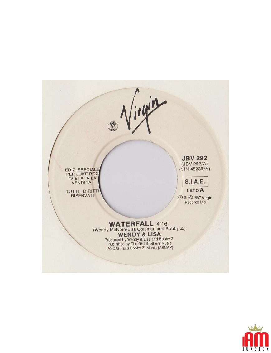 Waterfall Maybe Tomorrow [Wendy & Lisa,...] – Vinyl 7", 45 RPM, Jukebox [product.brand] 1 - Shop I'm Jukebox 