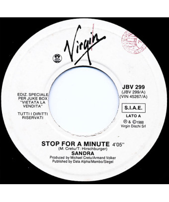 Arrêtez-vous une minute, je deviens faible [Sandra,...] - Vinyl 7", 45 RPM, Jukebox
