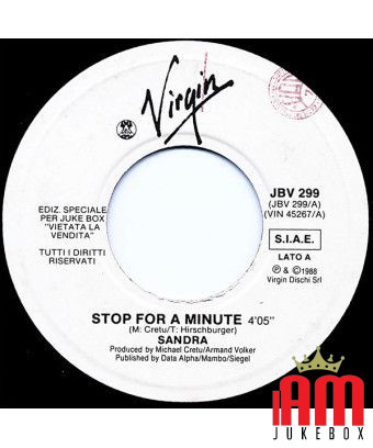 Stop For A Minute I Get Weak [Sandra,...] - Vinyl 7", 45 RPM, Jukebox [product.brand] 1 - Shop I'm Jukebox 