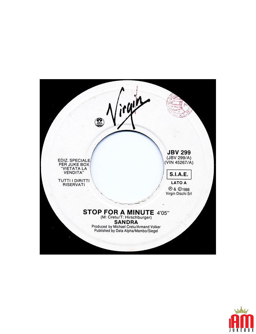 Stop For A Minute I Get Weak [Sandra,...] - Vinyl 7", 45 RPM, Jukebox [product.brand] 1 - Shop I'm Jukebox 