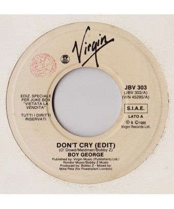 Don't Cry (Bearbeiten) Take It So Hard [Boy George,...] – Vinyl 7", 45 RPM, Jukebox [product.brand] 1 - Shop I'm Jukebox 