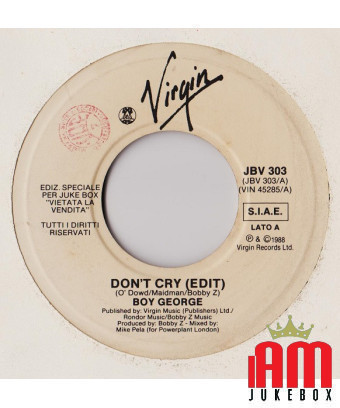 Don't Cry (Edit) Take It So Hard [Boy George,...] - Vinyle 7", 45 RPM, Jukebox [product.brand] 1 - Shop I'm Jukebox 