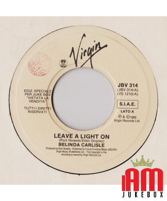 Leave A Light On Look Who's Dancing (Edit) [Belinda Carlisle,...] - Vinyl 7", 45 RPM, Jukebox [product.brand] 1 - Shop I'm Jukeb