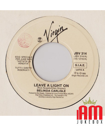 Leave A Light On Look Who's Dancing (Bearbeiten) [Belinda Carlisle,...] – Vinyl 7", 45 RPM, Jukebox