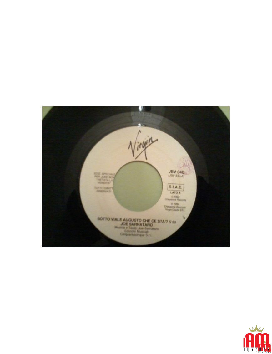 What's under Viale Augusto? [Joe Sarnataro] - Vinyl 7", 45 RPM, Jukebox [product.brand] 1 - Shop I'm Jukebox 