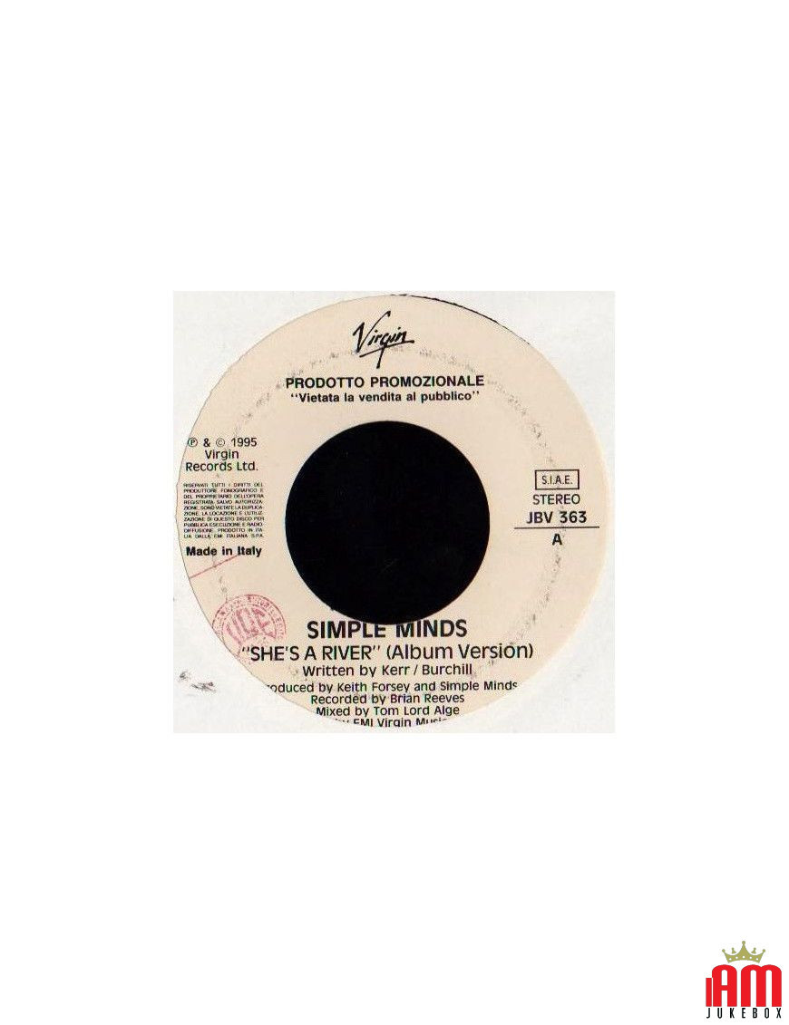 She's A River Sing It To You [Simple Minds,...] - Vinyl 7", 45 RPM, Promo [product.brand] 1 - Shop I'm Jukebox 