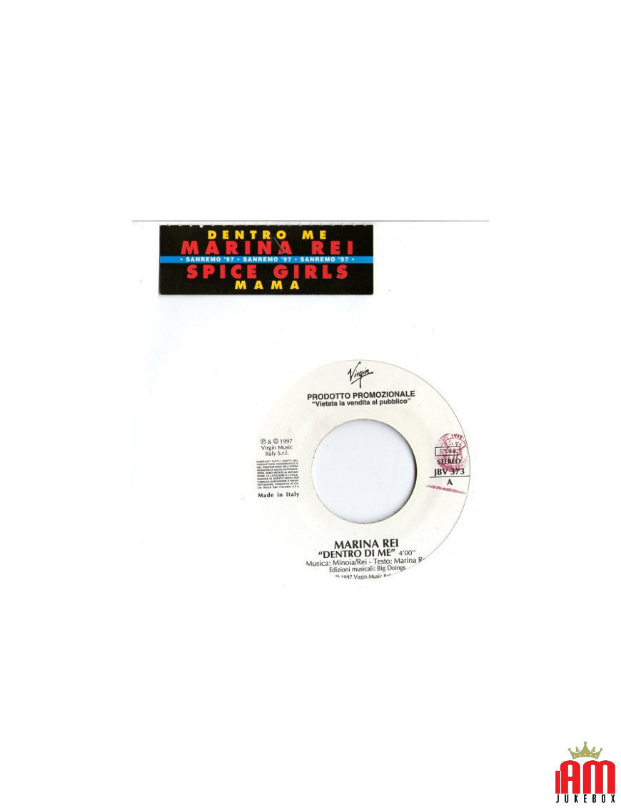 Dentro Me Mama [Marina Rei,...] – Vinyl 7", 45 RPM, Promo [product.brand] 1 - Shop I'm Jukebox 