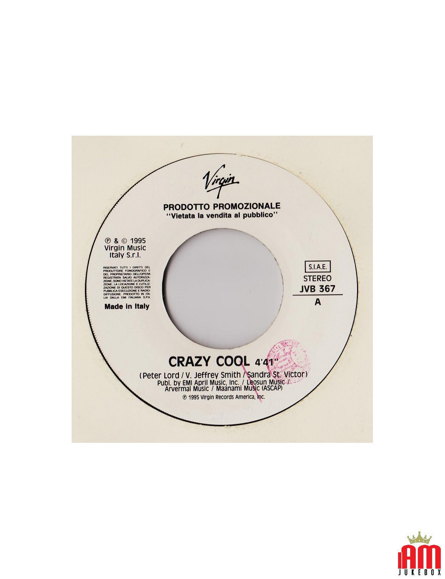 Crazy Cool Boombastic (7" Original Edit) [Paula Abdul,...] - Vinyle 7", 45 RPM, Promo, Stéréo [product.brand] 1 - Shop I'm Jukeb