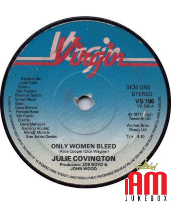 Only Women Bleed [Julie Covington] – Vinyl 7", 45 RPM, Single [product.brand] 1 - Shop I'm Jukebox 