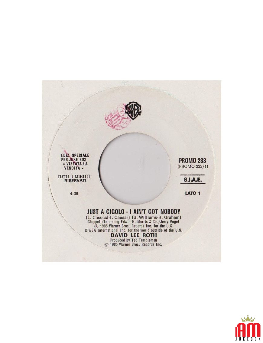 Just A Gigolo – I Aint Got Nobody Ricocheted Love [David Lee Roth,...] – Vinyl 7", 45 RPM, Jukebox [product.brand] 1 - Shop I'm 