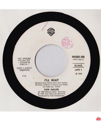 I'll Wait Sounds Like A Melody [Van Halen,...] - Vinyl 7", 45 RPM, Jukebox [product.brand] 1 - Shop I'm Jukebox 