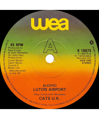 Luton Airport (Bleeped) [Cats UK] - Vinyle 7", 45 tours, Single [product.brand] 1 - Shop I'm Jukebox 