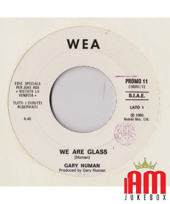 We Are Glass Ti Chiami Africa [Gary Numan,...] - Vinyl 7", 45 RPM, Jukebox [product.brand] 1 - Shop I'm Jukebox 