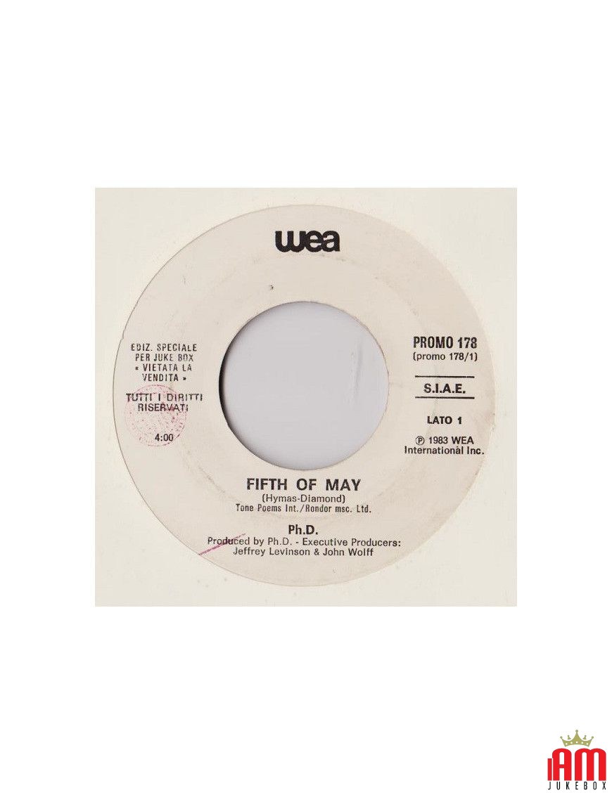 Fifth Of May L'Amore Va [Ph.D.,...] - Vinyl 7", 45 RPM, Jukebox [product.brand] 1 - Shop I'm Jukebox 