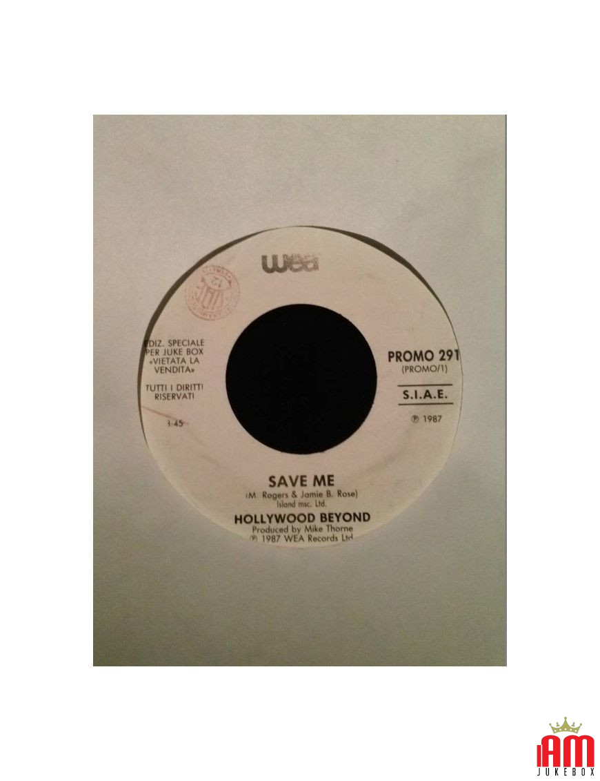 Sauve-moi, toi et moi [Hollywood Beyond,...] - Vinyl 7", 45 RPM, Jukebox, Promo [product.brand] 1 - Shop I'm Jukebox 