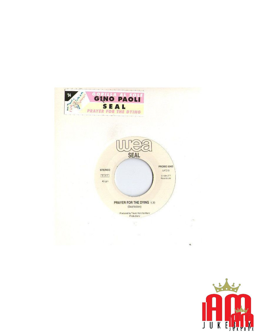 Gorilla Al Sole Prayer For The Dying [Gino Paoli,...] – Vinyl 7", 45 RPM, Jukebox [product.brand] 1 - Shop I'm Jukebox 