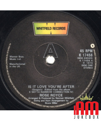 Is It Love You're After [Rose Royce] - Vinyle 7", 45 tours, Single
