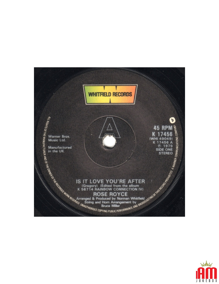 Is It Love You're After [Rose Royce] - Vinyl 7", 45 RPM, Single [product.brand] 1 - Shop I'm Jukebox 