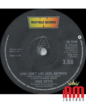 L'amour ne vit plus ici [Rose Royce] - Vinyl 7", 45 RPM, Single