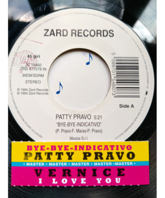 Bye Bye Indicative I Love You [Patty Pravo,...] - Vinyle 7", 45 RPM, Jukebox [product.brand] 1 - Shop I'm Jukebox 