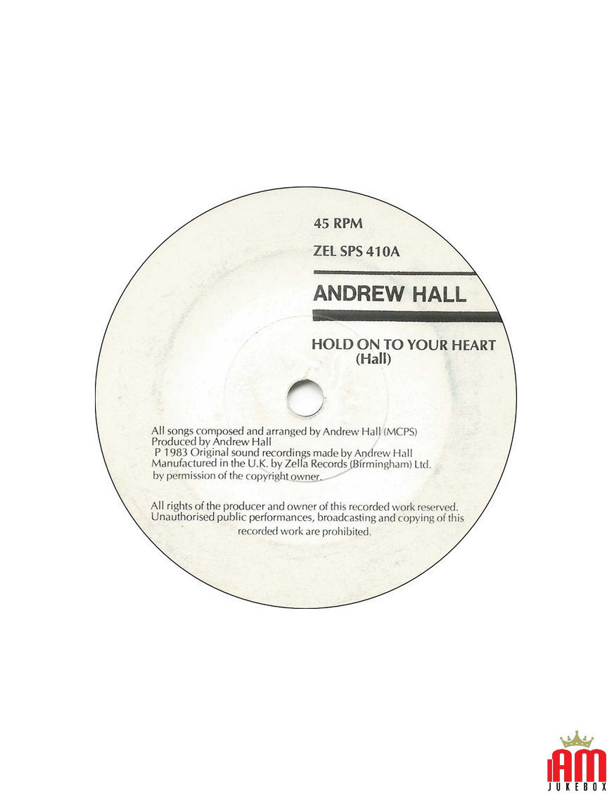 Accroche-toi à ton cœur [Andrew Hall (15)] - Vinyle 7", Single [product.brand] 1 - Shop I'm Jukebox 