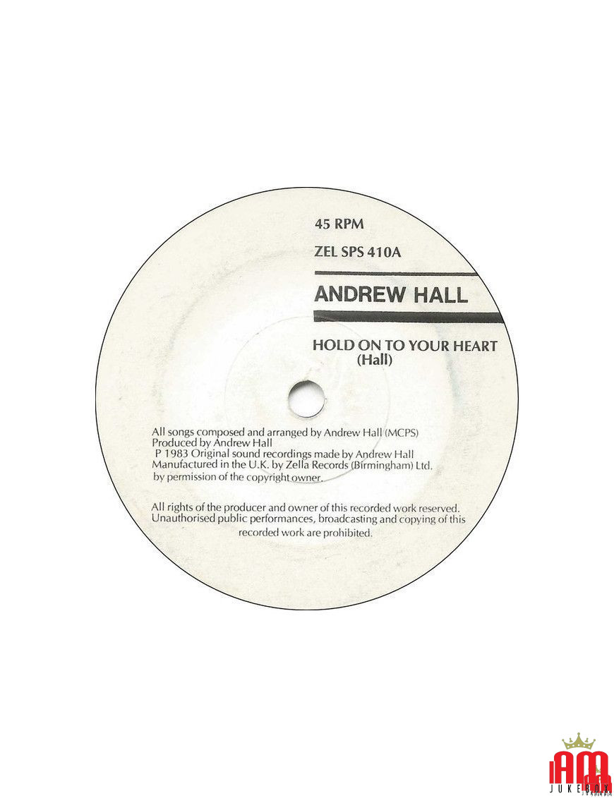 Hold On To Your Heart [Andrew Hall (15)] – Vinyl 7", Single [product.brand] 1 - Shop I'm Jukebox 