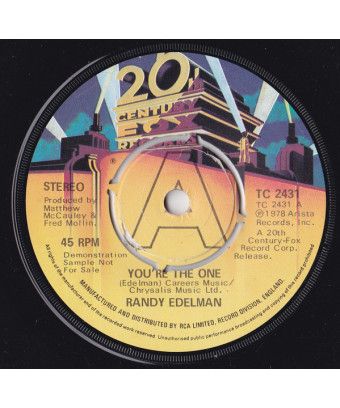 You're The One [Randy Edelman] - Vinyl 7", 45 RPM, Promo [product.brand] 1 - Shop I'm Jukebox 