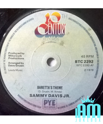 Thème de Baretta [Sammy Davis Jr.] - Vinyle 7", 45 tours [product.brand] 1 - Shop I'm Jukebox 