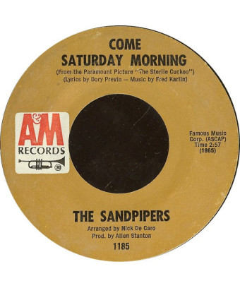Venez samedi matin pour vous supporter [The Sandpipers] - Vinyl 7", 45 RPM, Single, Styrène [product.brand] 1 - Shop I'm Jukebox