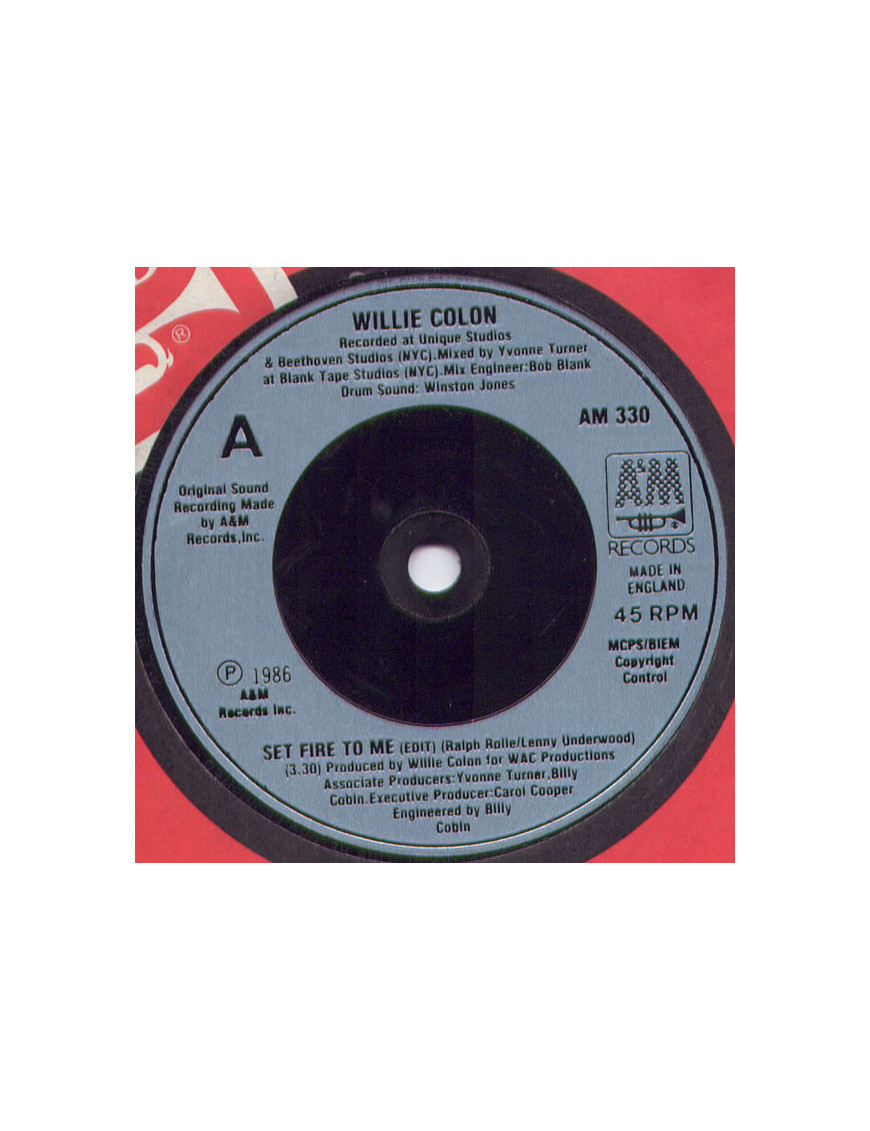 Set Fire To Me [Willie Colón] - Vinyl 7" [product.brand] 1 - Shop I'm Jukebox 