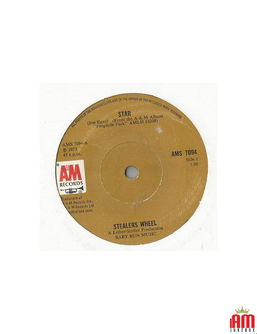 Star [Stealers Wheel] - Vinyle 7", 45 tours [product.brand] 1 - Shop I'm Jukebox 