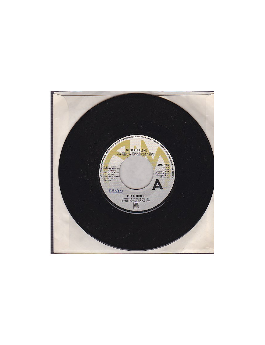 We're All Alone [Rita Coolidge] - Vinyl 7", Single [product.brand] 1 - Shop I'm Jukebox 