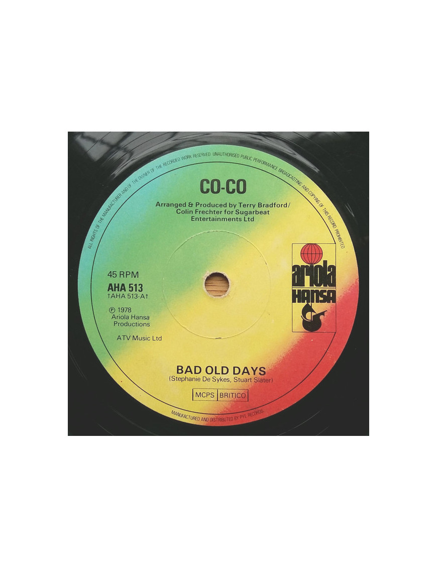 Bad Old Days [Co Co] - Vinyl 7", 45 RPM, Single [product.brand] 1 - Shop I'm Jukebox 