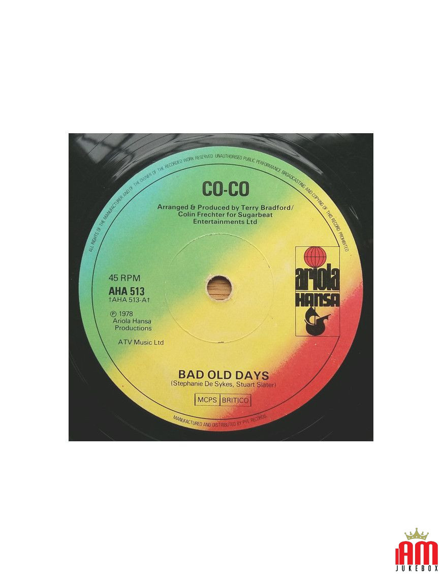 Bad Old Days [Co Co] - Vinyle 7", 45 tours, Single [product.brand] 1 - Shop I'm Jukebox 