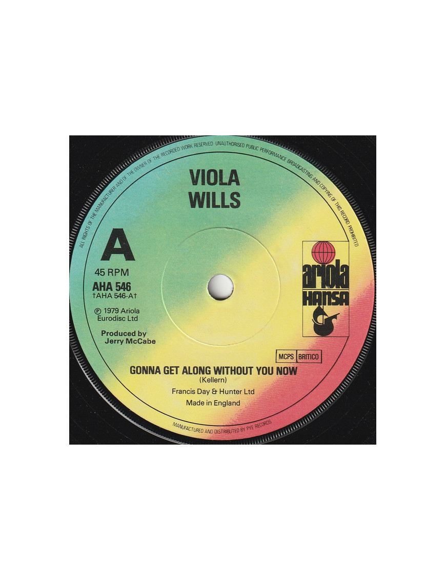 Gonna Get Along Without You Now [Viola Wills] - Vinyl 7", 45 RPM, Single [product.brand] 1 - Shop I'm Jukebox 