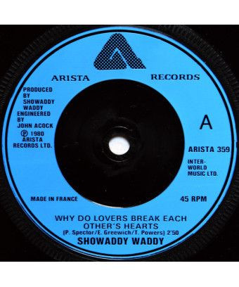 Pourquoi les amoureux se brisent-ils le cœur ? [Showaddywaddy] - Vinyle 7", 45 tours, single [product.brand] 1 - Shop I'm Jukebo