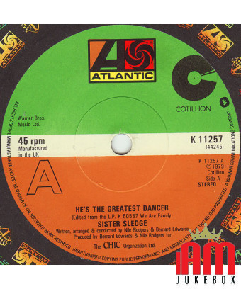 He's The Greatest Dancer [Sister Sledge] – Vinyl 7", 45 RPM, Single [product.brand] 1 - Shop I'm Jukebox 