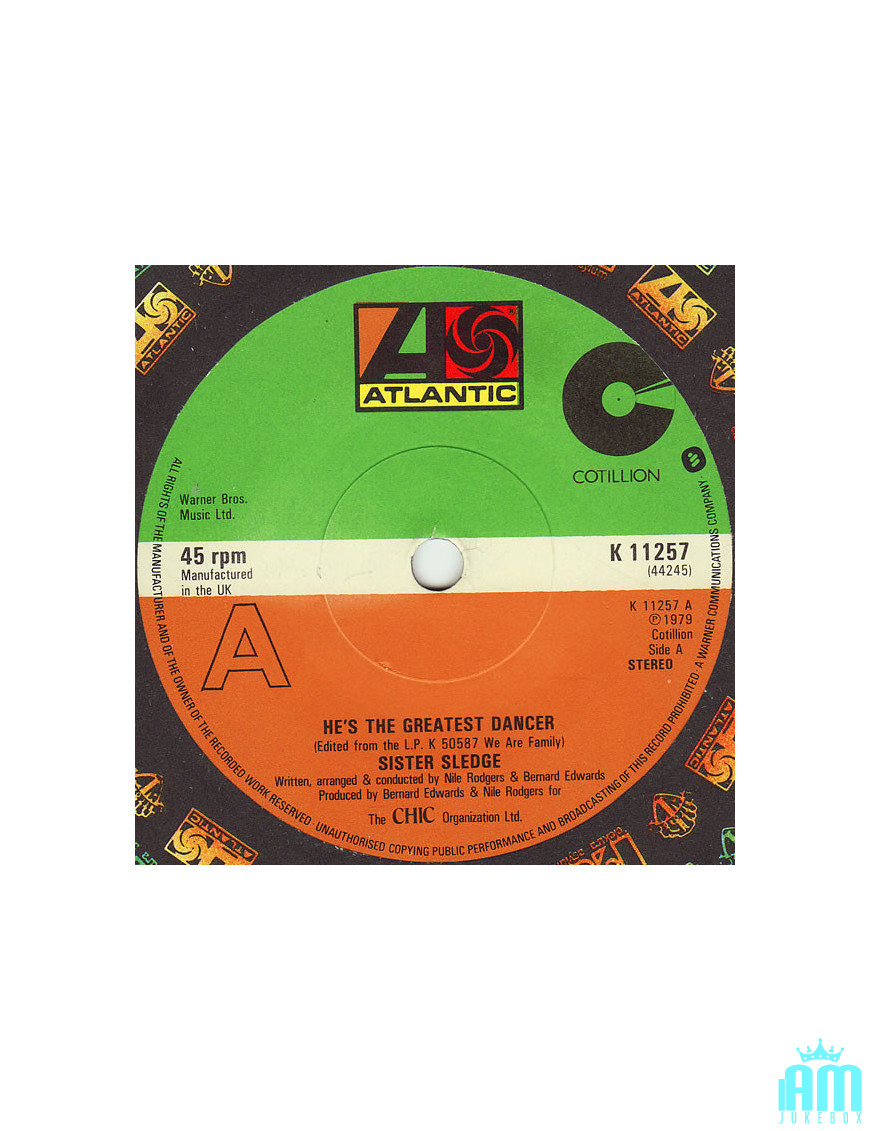 He's The Greatest Dancer [Sister Sledge] – Vinyl 7", 45 RPM, Single [product.brand] 1 - Shop I'm Jukebox 