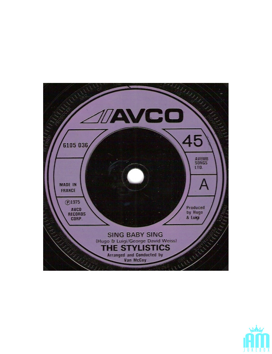 Sing Baby Sing [The Stylistics] - Vinyle 7", 45 tours, Single [product.brand] 1 - Shop I'm Jukebox 