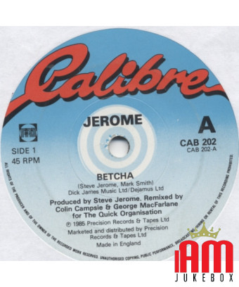 Betcha [Steve Jerome (2)] - Vinyle 7", 45 tours [product.brand] 1 - Shop I'm Jukebox 
