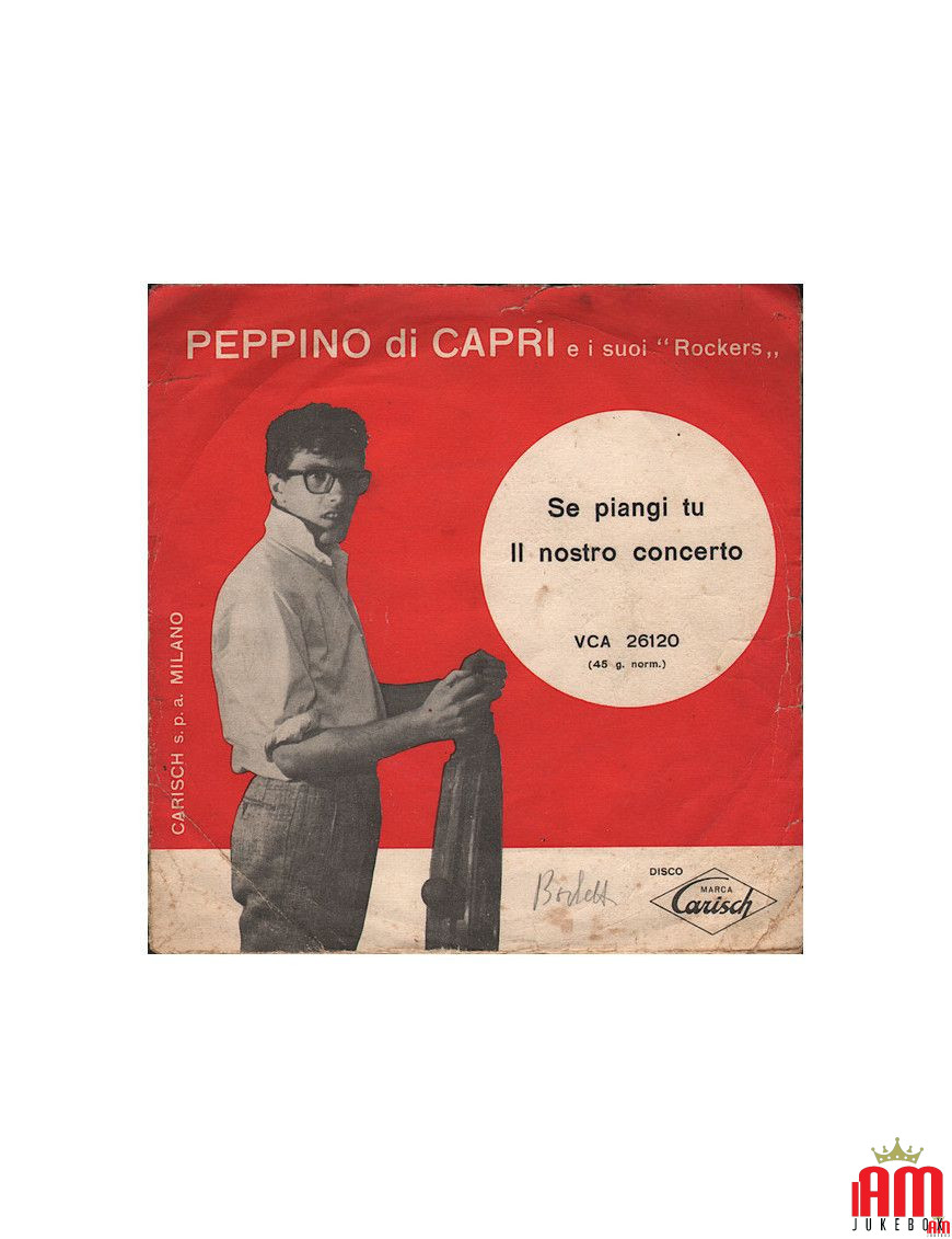 If You Cry Our Concert [Peppino Di Capri EI Suoi Rockers] – Vinyl 7", 45 RPM [product.brand] 1 - Shop I'm Jukebox 