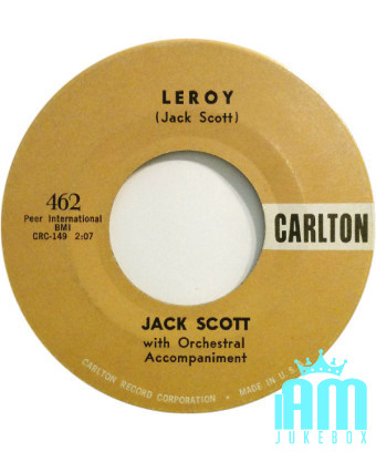 Leroy Mon vrai amour [Jack Scott] - Vinyl 7", 45 RPM, Single [product.brand] 1 - Shop I'm Jukebox 