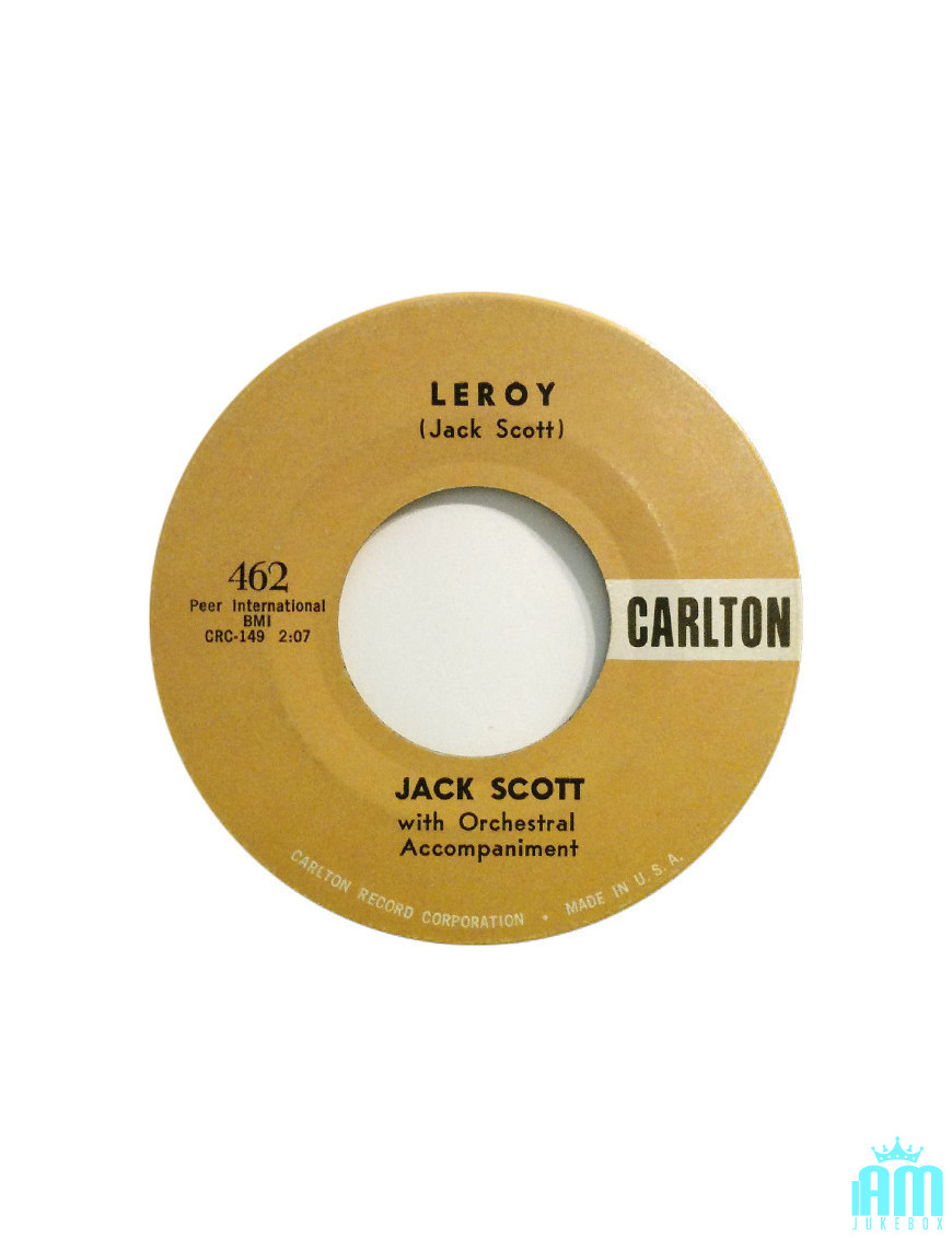 Leroy My True Love [Jack Scott] - Vinyl 7", 45 RPM, Single [product.brand] 1 - Shop I'm Jukebox 