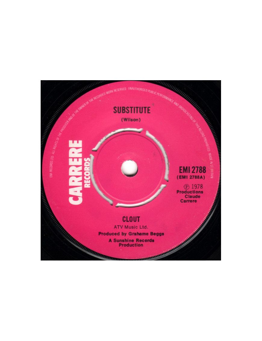 Substitute [Clout] – Vinyl 7", 45 RPM, Single [product.brand] 1 - Shop I'm Jukebox 