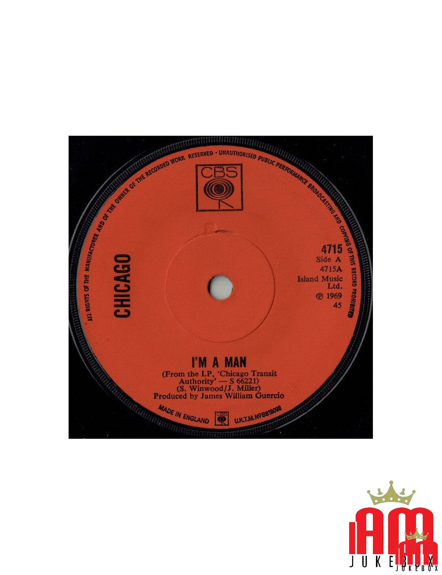 I'm A Man [Chicago (2)] - Vinyl 7", 45 RPM, Single [product.brand] 1 - Shop I'm Jukebox 