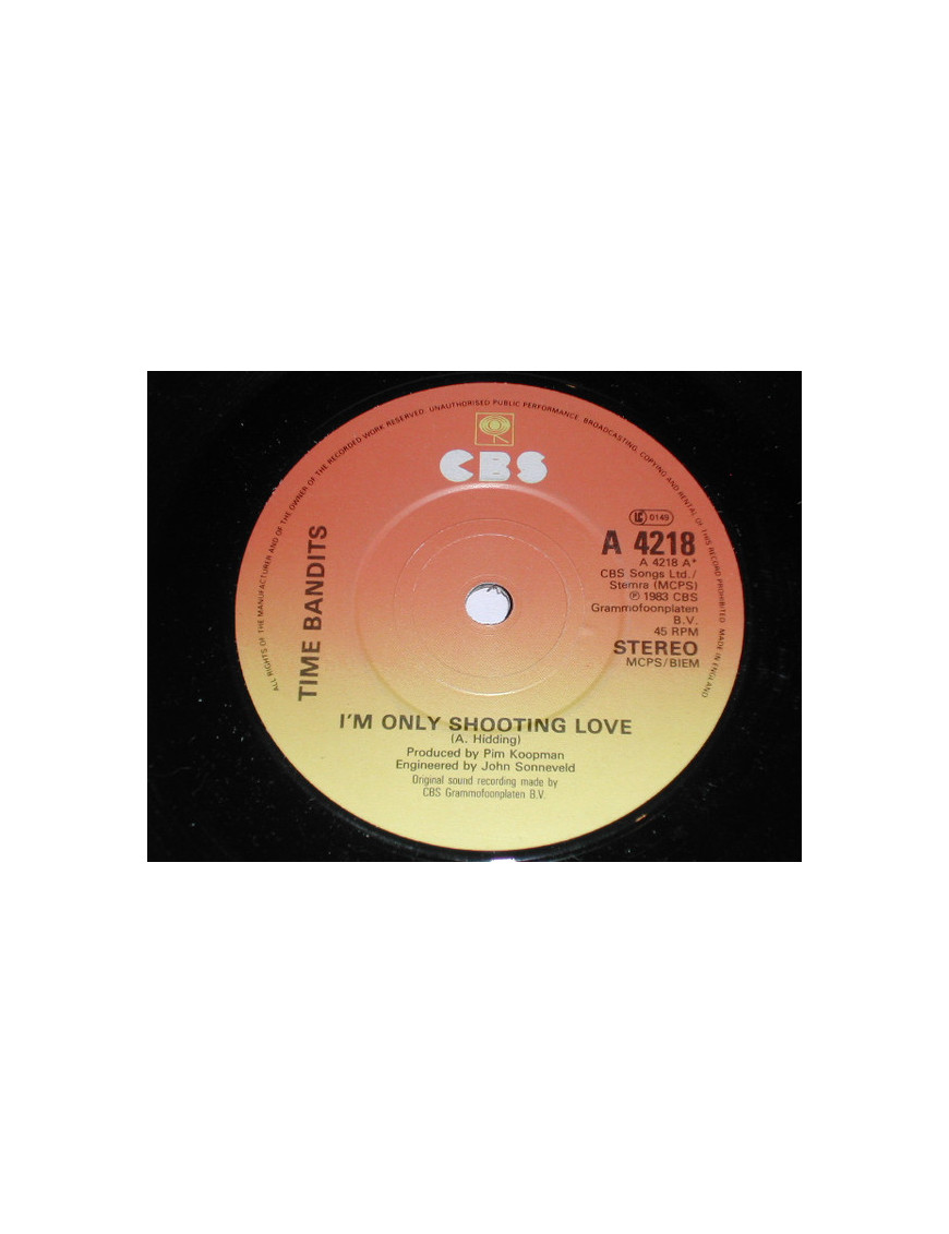 Je ne fais que tirer sur l'amour [Time Bandits] - Vinyl 7", 45 RPM, Single [product.brand] 1 - Shop I'm Jukebox 