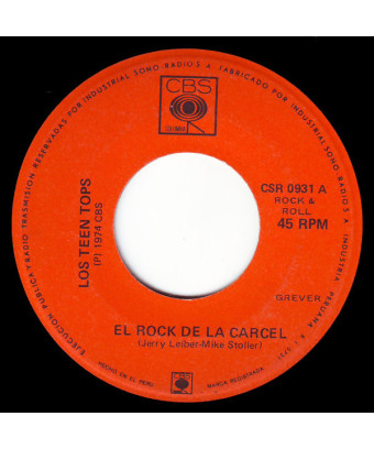 El Rock De La Carcel [Los Teen Tops] - Vinyl 7", 45 RPM, Single