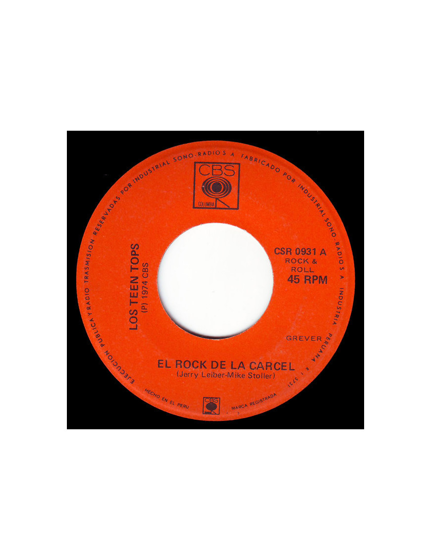 El Rock De La Carcel [Los Teen Tops] - Vinyl 7", 45 RPM, Single [product.brand] 1 - Shop I'm Jukebox 