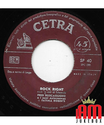 Rock Right Whiski Facile [Fred Buscaglione EI Suoi Asternovas,...] - Vinyl 7", 45 RPM [product.brand] 1 - Shop I'm Jukebox 