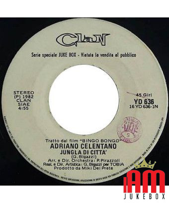 City Jungle [Adriano Celentano] - Vinyl 7", 45 RPM, Jukebox [product.brand] 1 - Shop I'm Jukebox 